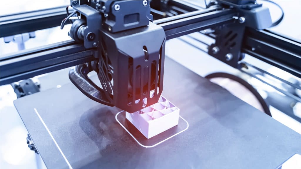 3D Printer Printing Prototypes