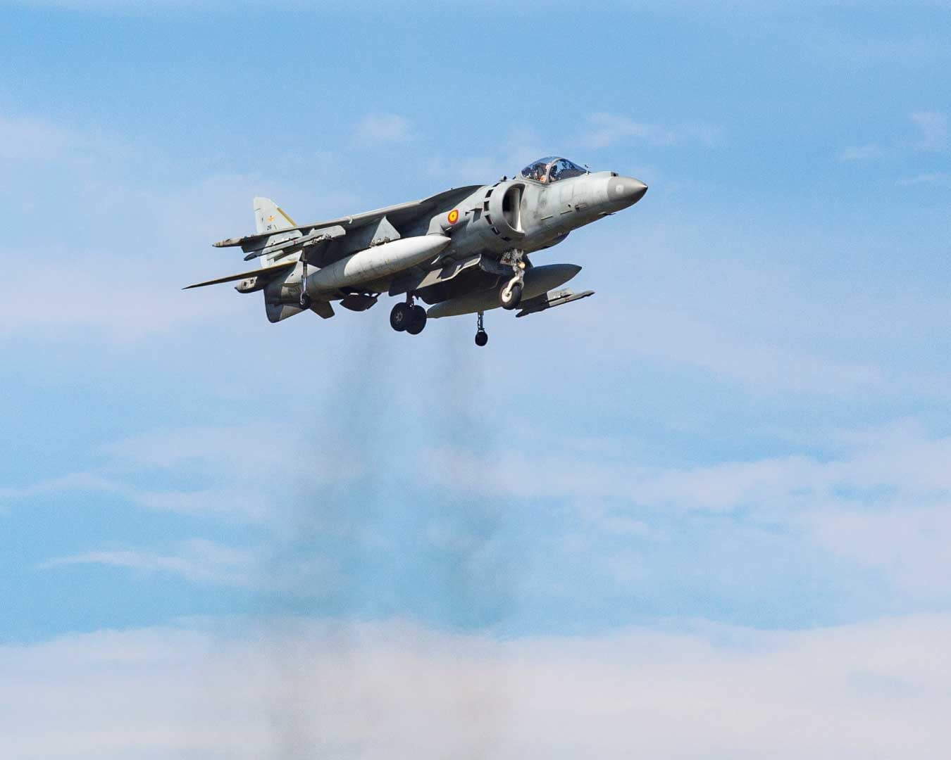 AV-8B Harrier II in hover mode