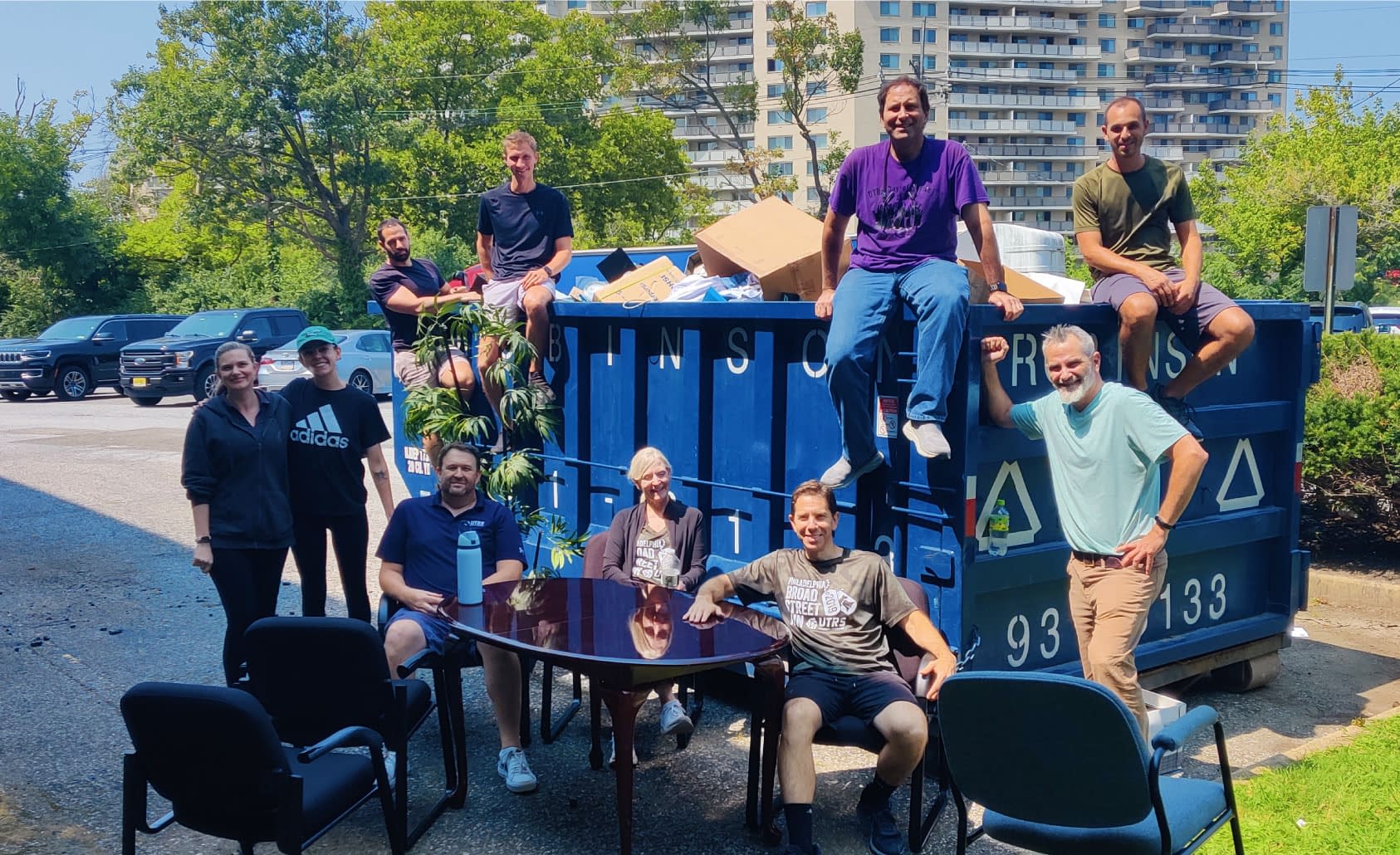 Dumpster Day - Employees rolled up their sleeves and helped clear out our old office in preparation for move to our new corporate headquarters